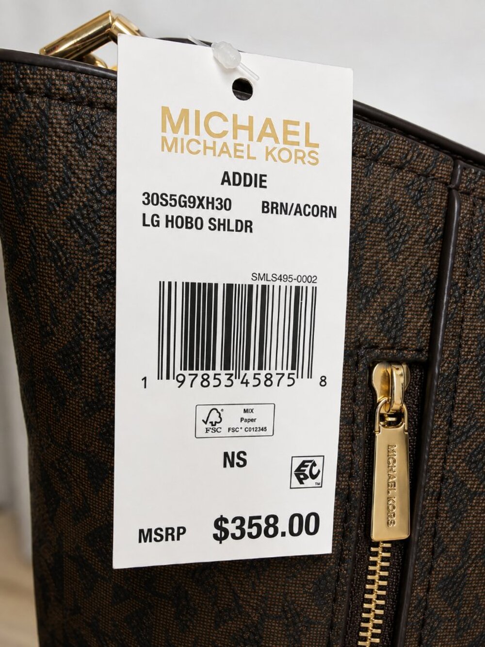 NWT MICHAEL KORS, Addison Large Hobo Shoulder Bag